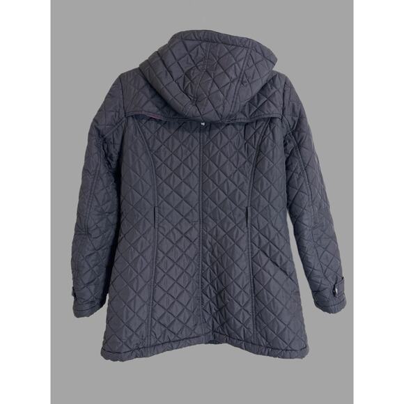 Tommy Hilfiger Quilted Full-Zip Coat Jacket W/ Hood Women Size Medium READ - Picture 4 of 10